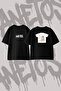 Sza Fairy Design Back Printed Cotton Black Oversize T-Shirt