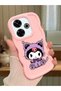 Poco M6 4g Compatible Case Camera Protector Pink Silicone Couple Phone Case Kuromi Pattern