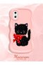 iPhone XS Compatible Case Camera Protector Pink Silicone Couple Phone Case Cat Pattern - 2