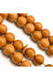 Old Kabs Amber Rosary 33 Beads 10.5mm Butterscotch Round Prayer Beads 26g Gold & Maroon Silk Tassel - 4