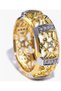 Deyatt Round Cut Cubic Zircon Stone High Polished Iced Lab Created Diamond Wedding Band Eternity Ring for Men and Women