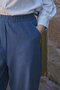 Wide Leg Şile Cloth Trousers Indigo - 3