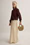 Scarf Belted Waist Shirt Coffee - 2