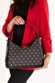 Women's Daily Stylish Hand and Shoulder Bag Sp.1187 Black Text - 2