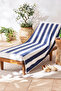 3-Pack 100% Cotton Large Size Soft Quick-Drying Striped Beach Bath Towel Unisex 75X150 - 5