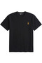 Men's Black T-Shirt 100% Cotton Single Jersey Basic T-Shirt Crew Neck Embroidered T-Shirt Men'S-3Lü - 2