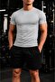 . Men's Compression Sports T-Shirt Slim Fit Quick Dry Flexible Fitness Running Training T-Shirt - 3