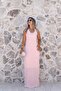Powder Lace Halter Neck Dress
