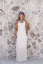 Ecru Lace Halter Neck Dress