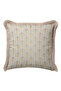Art Deco Palm Tree Design Fringed Pillowcase-Geometric Modern Ecru Mink Tassel Throw Pillow Cover - 5