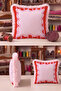 Retro Striped Confectionery Fringe Pillowcase - Wavy Pop Art Modern Pink Tassel Throw Pillow Cover - 5