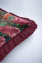 Exotic Leopard Floral Pattern Fringe Pillowcase - Bohemian Forest Green Burgundy Tassel Throw Pillow Cover - 8