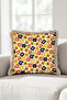Retro Floral Daisy Fringed Pillowcase - Nostalgic Floral Mustard Mink Tassel Throw Pillow Cover - 5