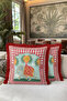 Exotic Elephant Design Fringed Pillowcase-Indian Themed Bohemian Burgundy Red Tassel Throw Pillow Cover - 3