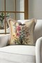 Vintage Floral Spring Pattern Fringed Pillowcase-Romantic Botanical Purple Mink Tassel Throw Pillow Cover - 4