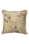 Vintage Rose Floral Fringed Pillowcase - Romantic Spring Beige Powder Cream Tassel Throw Pillow Cover - 6