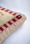 Retro Sun Motif Good Morning Fringed Pillowcase - Pink Red Cream Tasseled Throw Pillow Cover - 8