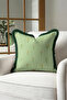 Striped Floral Pattern Spring Fringe Pillowcase - Botanical Bohemian Green Black Tassel Throw Pillow Cover - 6