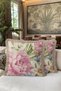 Floral Peony Motif Fringed Pillowcase - Spring Bohemian Pink Green Mink Tassel Throw Pillow Cover - 7