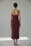 Sweetheart Neckline Scuba Midi Dress Slim Fit Slit Zipper Wedding Wedding Women's Dress - 5