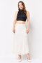 Women Embroidered Maxi Skirt, Ivory - 2