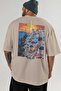 Santorini Greece 2 Beige Oversize Country City Back Printed Unisex T-Shirt 100% Cotton Premium - 5
