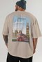 London England 2 Beige Oversize Country City Back Printed Unisex T-Shirt 100% Cotton Premium - 5