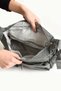 Women's Gray Shoulder Bag, Postman Crinkle Fabric Waterproof Crossbody Bag, 26X23Cm - 5