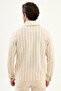 Striped Slim Fit Shirt Collar Side Pocket Men's Coat Beige - 39662.26Y - 6
