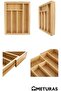 Nht Shop Kitchen Bamboo Adjustable Drawer Cutlery Holder with Adjustable Size 5-7 Compartments 818517