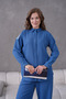 Women's Floral and Stone Embroidered Linen Shirt Set - 4