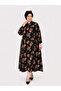 Women's Large Size Floral Pattern Feramuarli Tunic - 6
