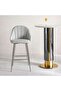 NODREA BAR CHAIR PU - WHITE & BLACK - 2