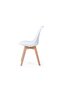 ZEKTEX DINING CHAIR - WHITE NATURAL - 4
