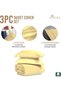 Luxury 100% Cotton Double Duvet Cover Set 200x200 cm Mellow Yellow, 800 Thread Count Comfy Breathable Long Staple Cotton Sateen Weave Duvet Cover Set with 2 Pillowcases (Bedding Set) - 3