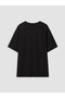 Lcw Curve Black Large Size Embroidered 100% Cotton Women's T-Shirt - 7