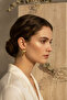 Women's Yellow Color Triple Ring Design Bijouterie Earrings - 5