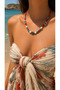 Red Horizon Natural Stone Bead Necklace – Bohemian Design Women's Gift - 3