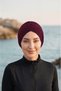 Three-Striped Crossed Sea Pool Swimmer Sports Cap - Ready-To-Wear Turban Hijab Swimsuit Outer Cap - 2