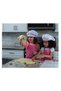 11-Piece Kids Kitchen Cooking Play With Apron And Chef Hat Set Kids Chef Role Play Costume Set - Chef Hat and Matching Pink Apron Children Dress up Pretend Gift - 7