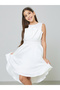 Girls White A-Line Knee-Length Dress - 2