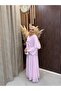 Elin Cloak Detailed Brooched 3-Piece Set |   Pink - 3