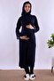 Effortt Maternity Pajama Set with Hijab and Nursing Features - Navy Blue - 8
