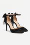 Women's Bow Detailed Thin Heeled Evening Dress Shoes - 5