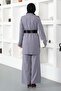 Lace Detailed Jumpsuit Set Gray 19003 - 5