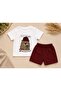 Teddy Bear Printed Cotton Baby Set - 2