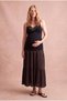 Maternity Black Viscose V-Neck Sleeveless Blouse with Lace Detail on Neck and Back Nicole