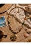 Ethnic Bohemian Design Handmade Women's Necklace with Natural Stone Elephant Figure - 2