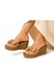 Women's Single Strap Bow Detail Platform Wedge Heel Summer Slippers - 2