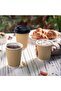 100Pcs 12oz Ripple Coffee Cups with Lids Disposable Cups for Takeaway Coffee, Tea or Hot Drinks -Brown - 3